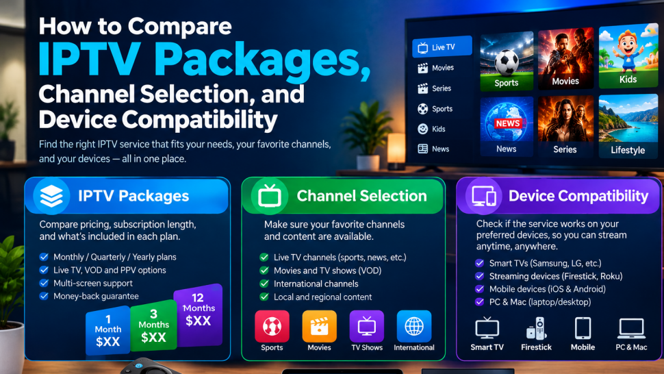How to Compare IPTV Packages, Channel Selection, and Device Compatibility