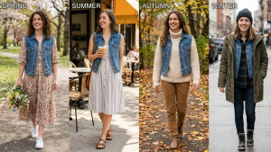 What to Wear With a Thrifted Denim Vest: A Seasonal Style Guide