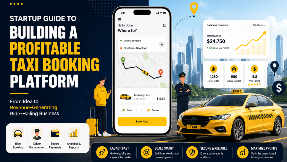 Startup Guide to Building a Profitable Taxi Booking Platform