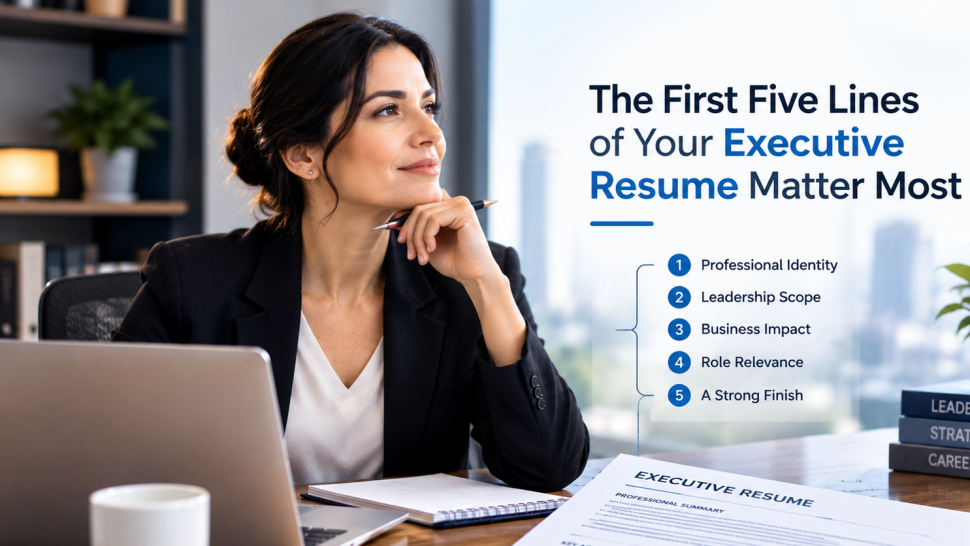 The First Five Lines of Your Executive Resume Matter Most